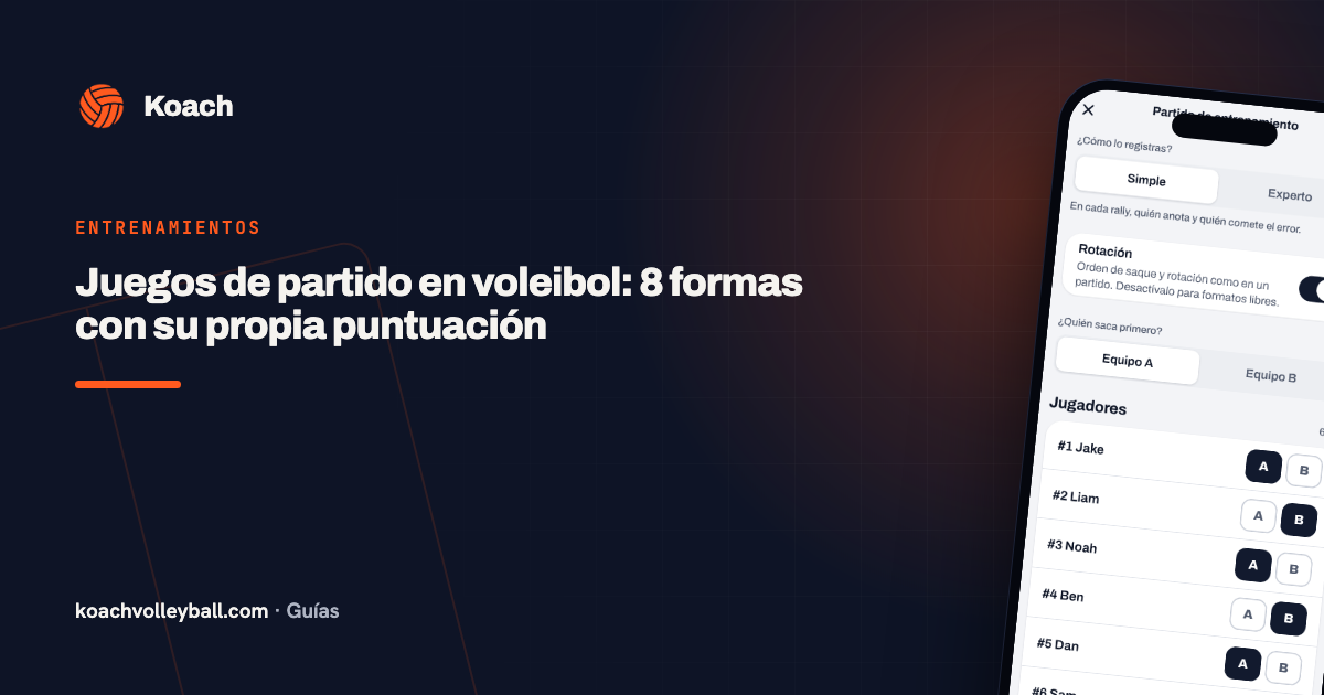Juegos de partido en voleibol: 8 formas con su propia puntuación