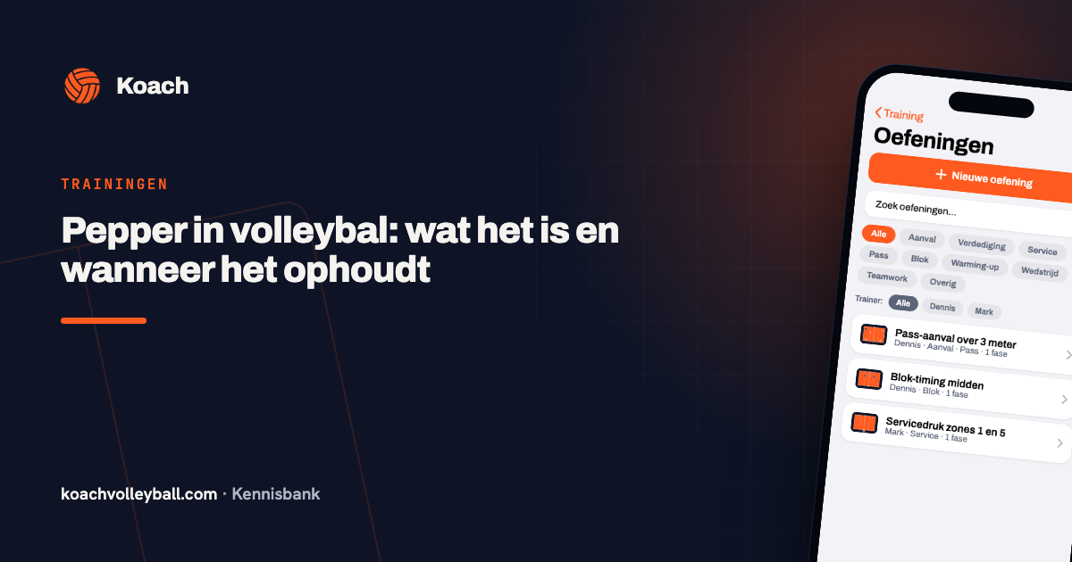 Warming-up categorie in de oefeningenbibliotheek van de Koach-app met geanimeerde oefeningen
