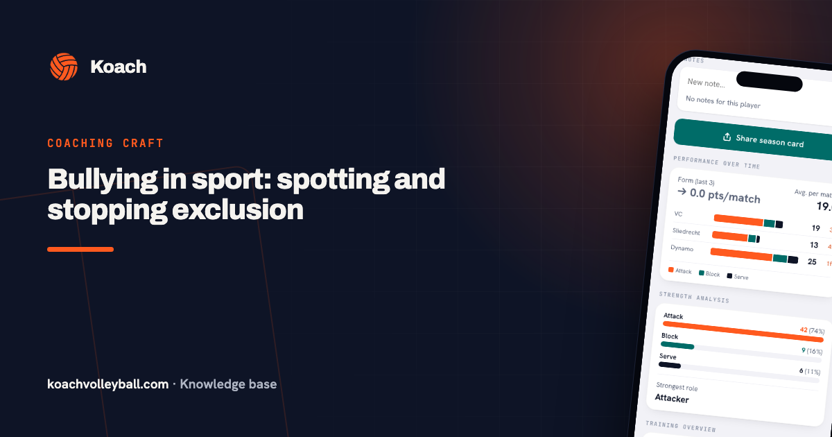 Bullying in sport: spotting and stopping exclusion