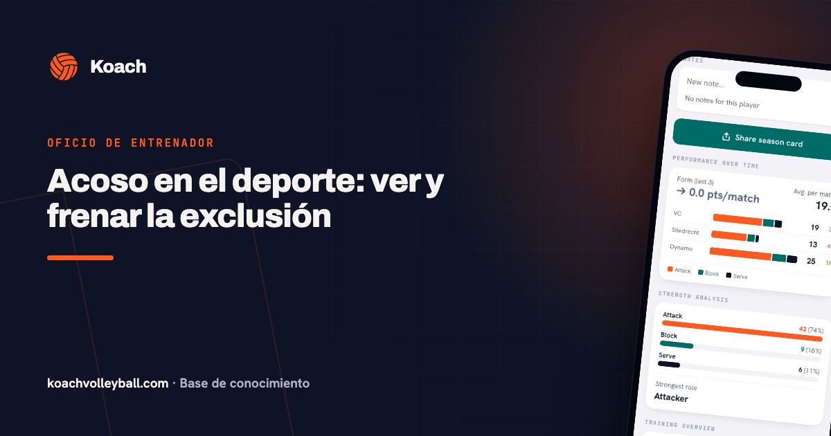 Acoso en el deporte: ver y frenar la exclusión