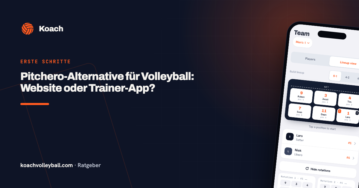 Pitchero-Alternative für Volleyball: Website oder Trainer-App?