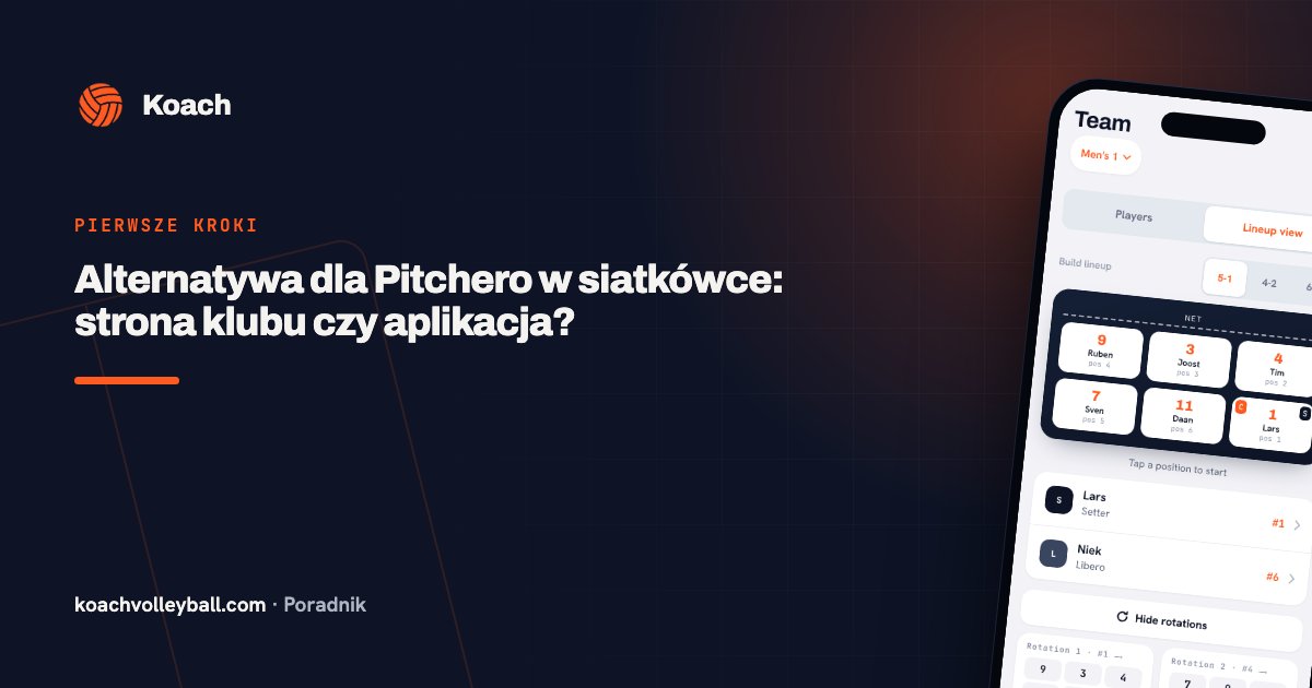 Alternatywa dla Pitchero w siatkówce: strona klubu czy aplikacja?