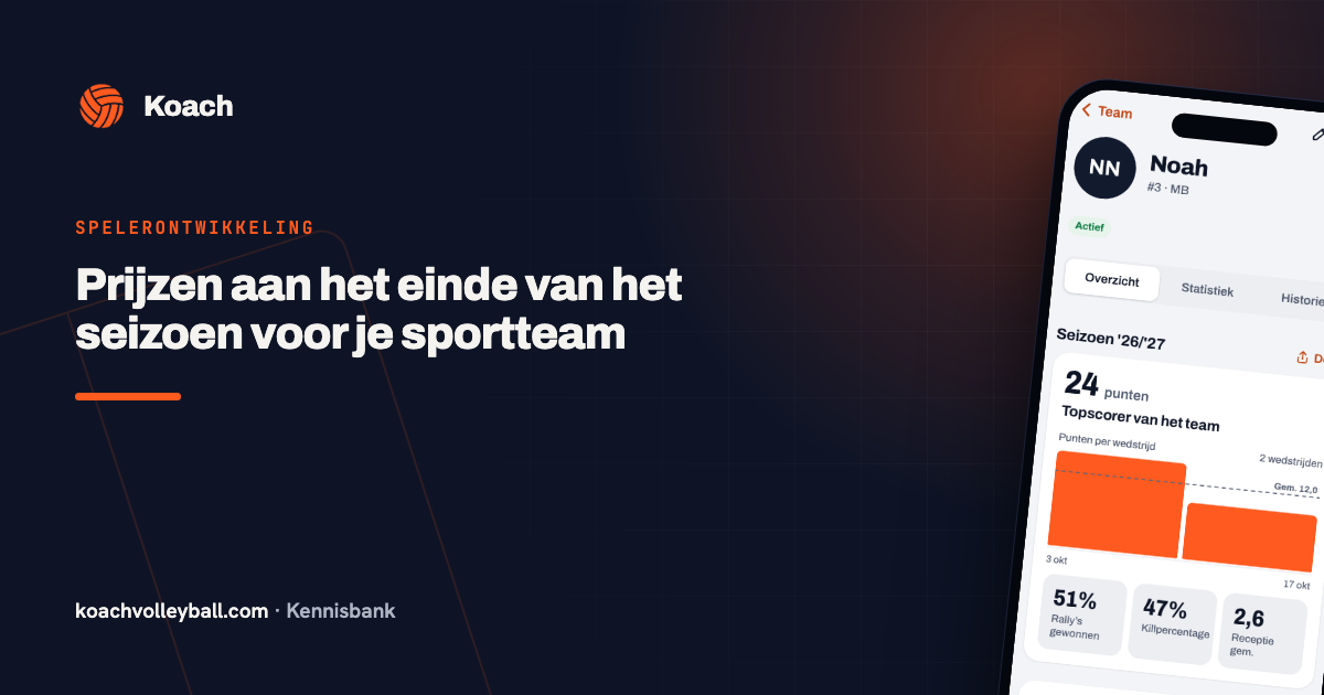 Prijzen aan het einde van het seizoen voor je sportteam