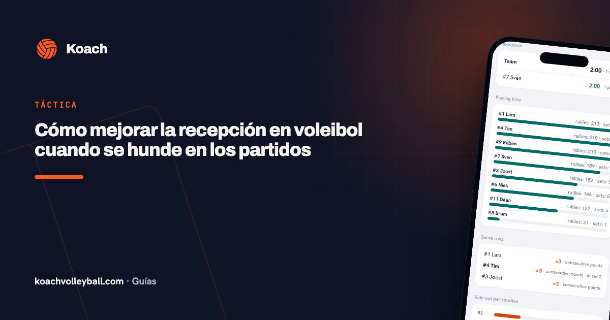 Cómo mejorar la recepción en voleibol cuando se hunde en los partidos
