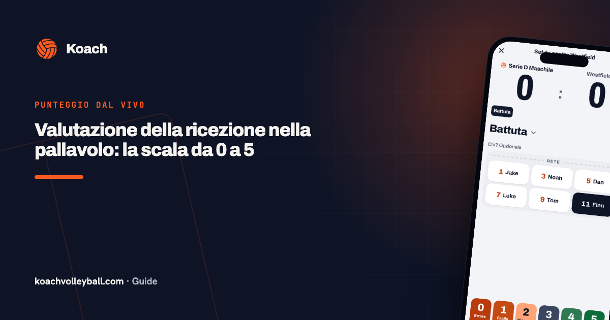 Valutazione della ricezione nella pallavolo: la scala da 0 a 5