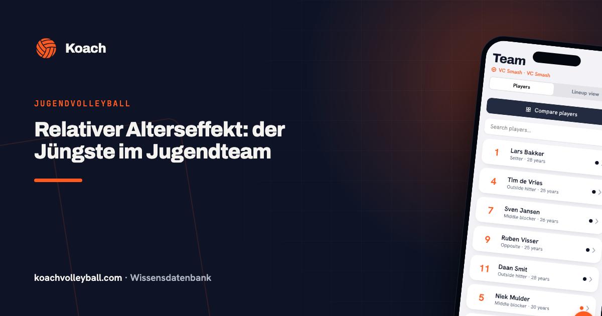 Relativer Alterseffekt: der Jüngste im Jugendteam
