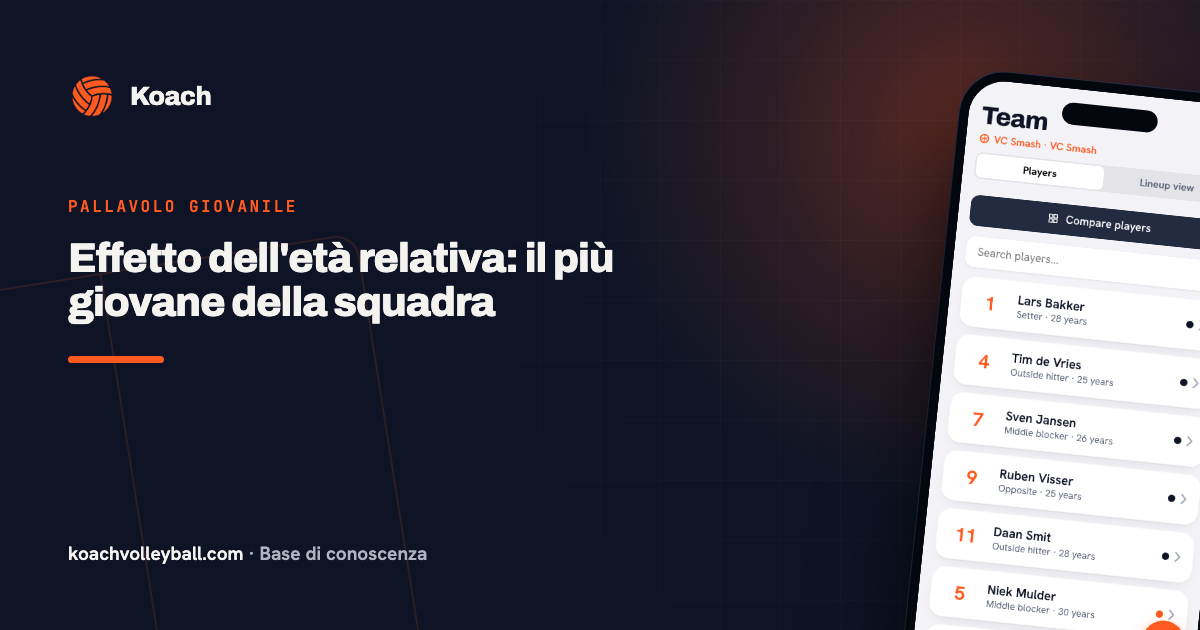 Effetto dell'età relativa: il più giovane della squadra