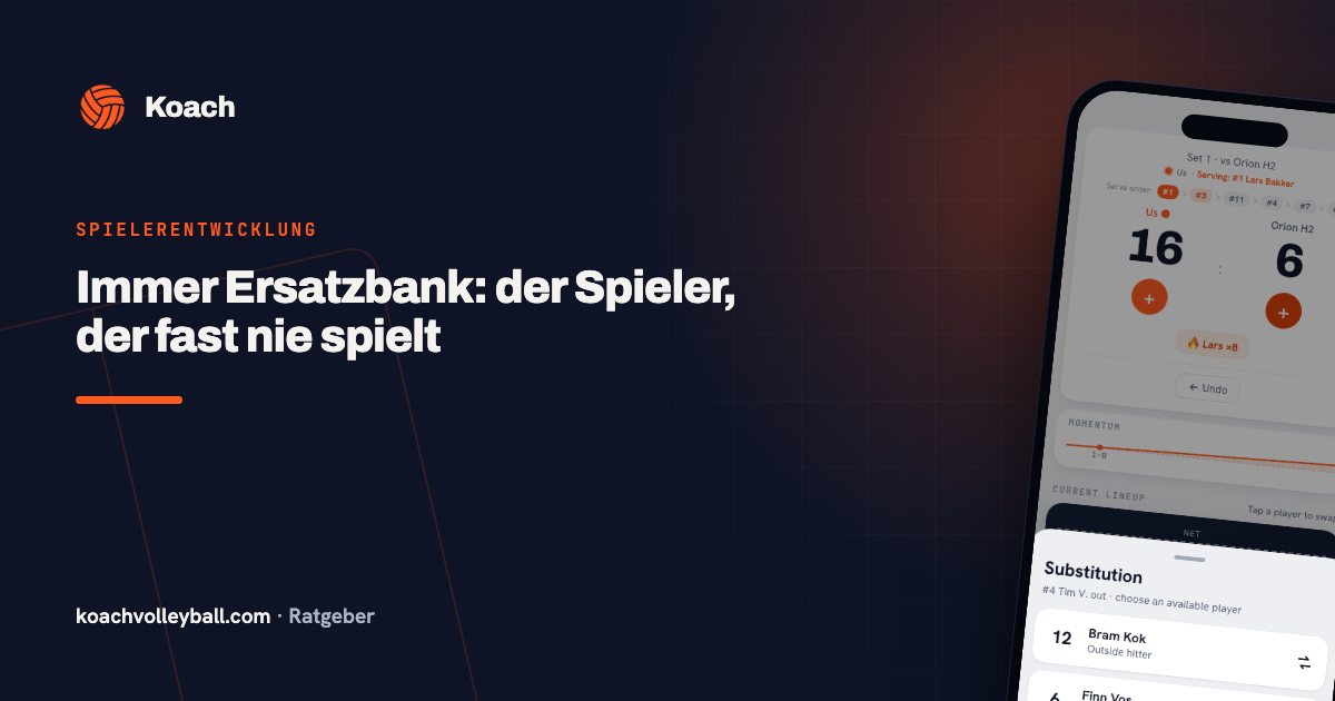 Immer Ersatzbank: der Spieler, der fast nie spielt