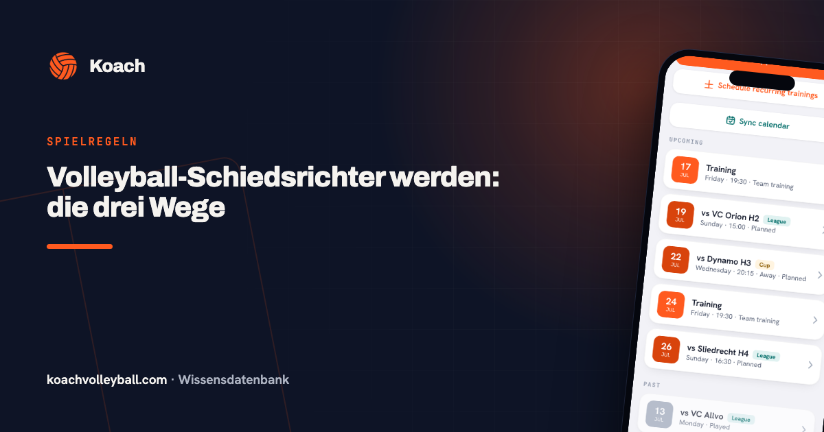 Volleyball-Schiedsrichter werden: die drei Wege
