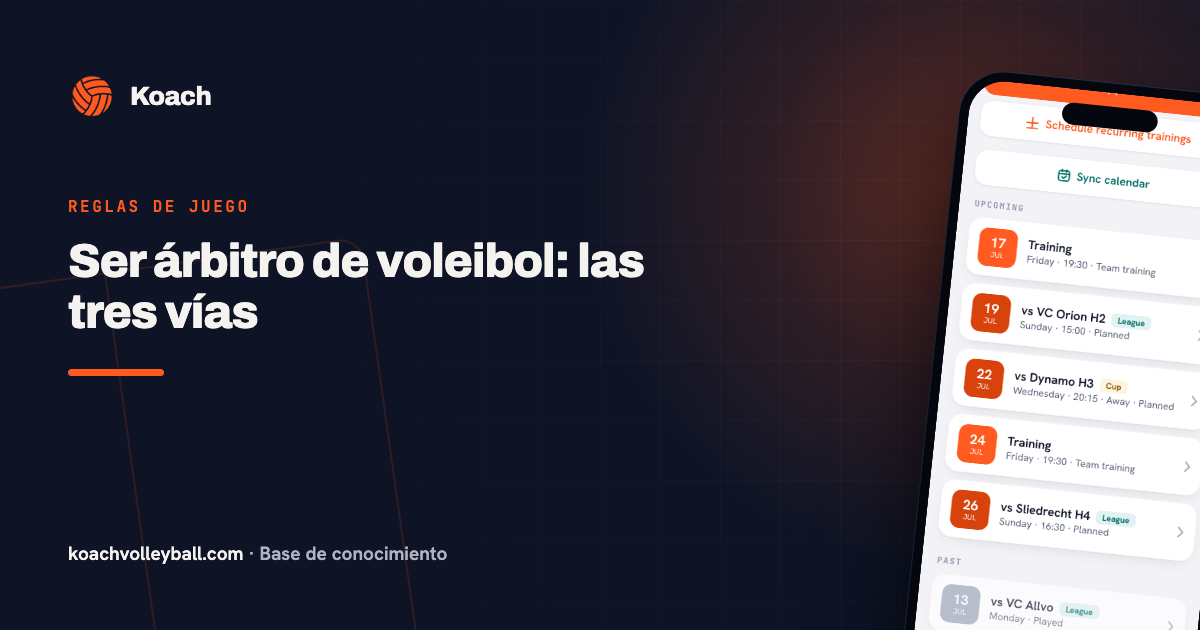 Ser árbitro de voleibol: las tres vías