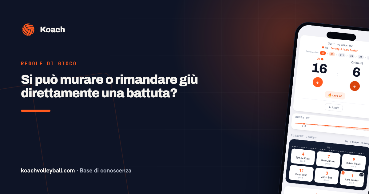 Si può murare o rimandare giù direttamente una battuta?