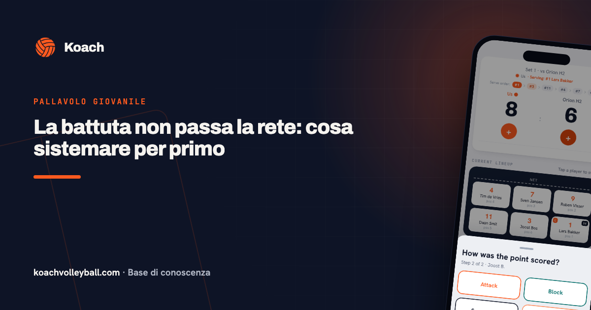 La battuta non passa la rete: cosa sistemare per primo