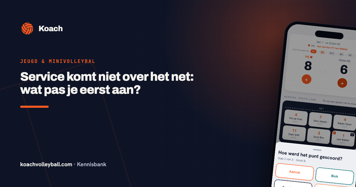 Punttype registreren in de Koach-app, waaronder de service als scorend punttype