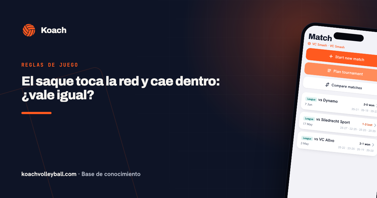 El saque toca la red y cae dentro: ¿vale igual?