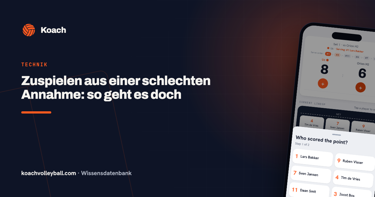 Zuspielen aus einer schlechten Annahme: so geht es doch