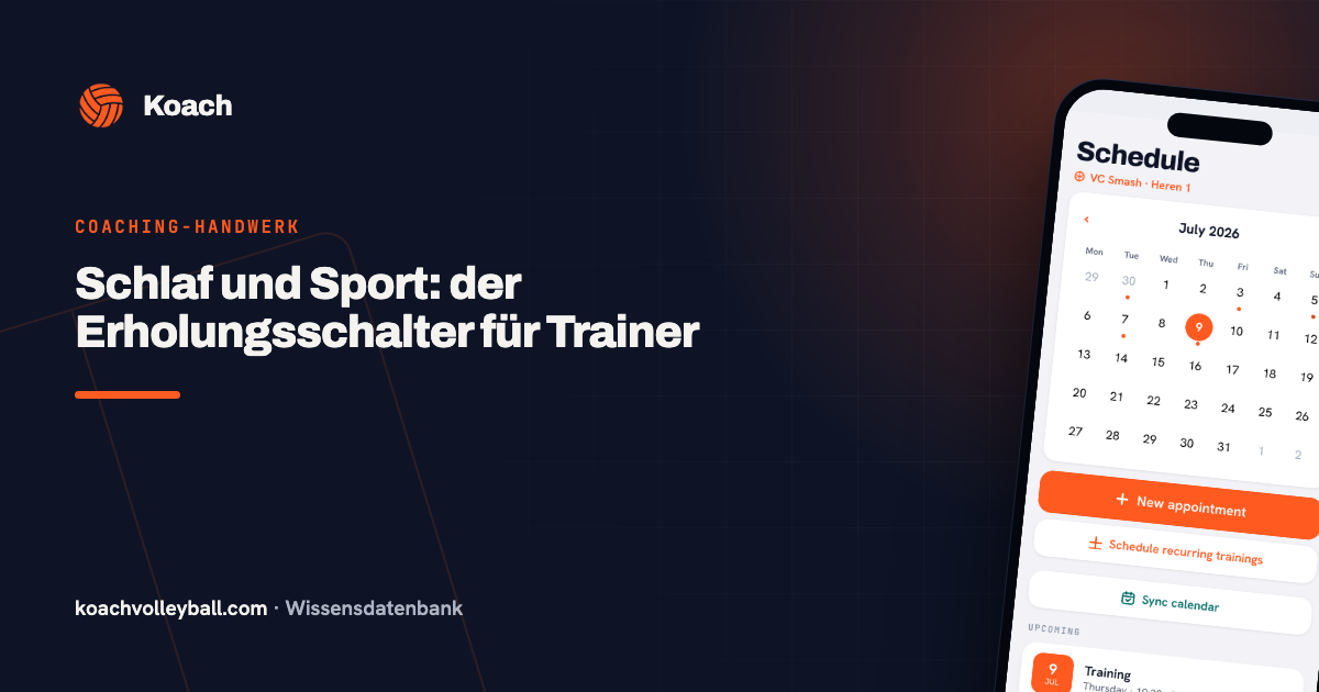 Schlaf und Sport: der Erholungsschalter für Trainer