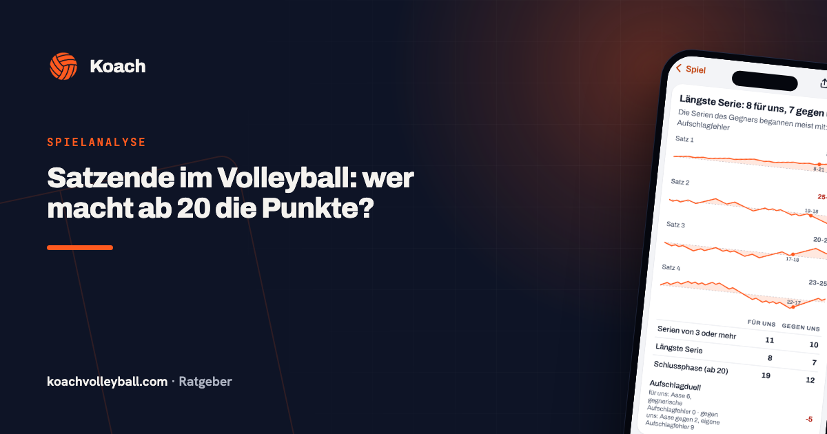 Satzende im Volleyball: wer macht ab 20 die Punkte?
