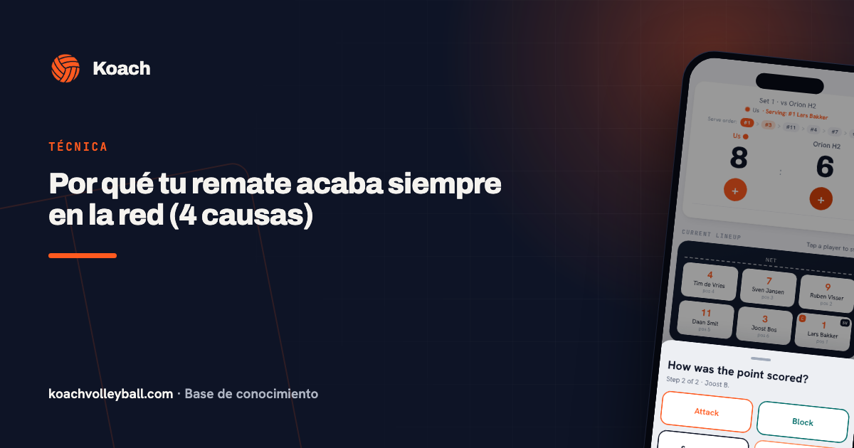 Por qué tu remate acaba siempre en la red (4 causas)