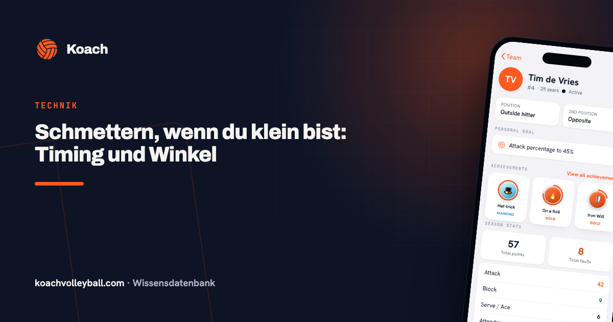 Schmettern, wenn du klein bist: Timing und Winkel