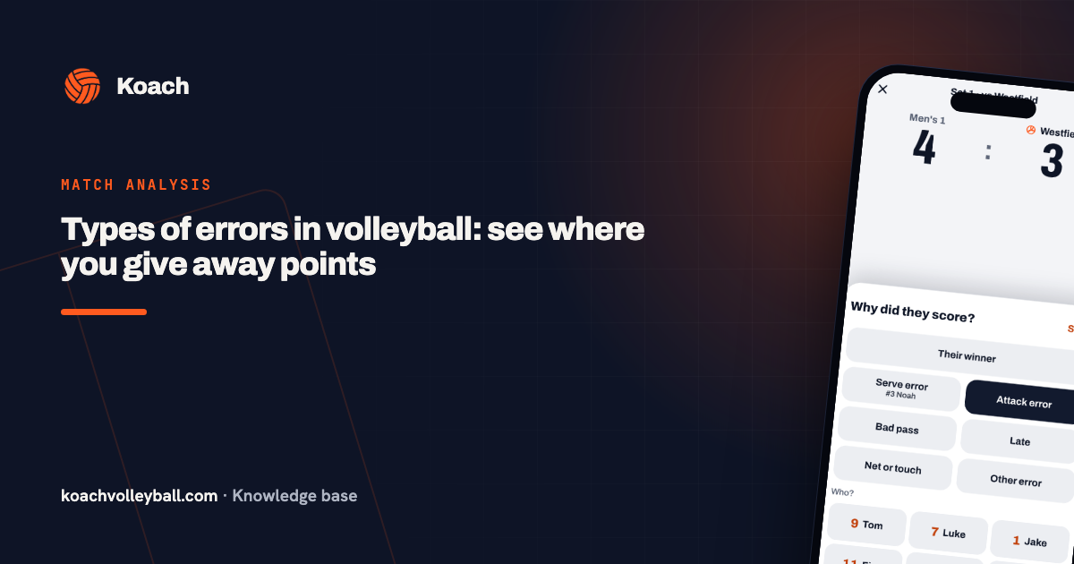 Types of errors in volleyball: see where you give away points