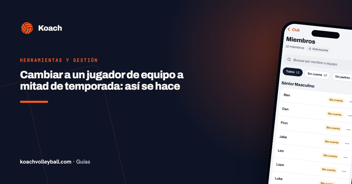 Cambiar a un jugador de equipo a mitad de temporada: así se hace