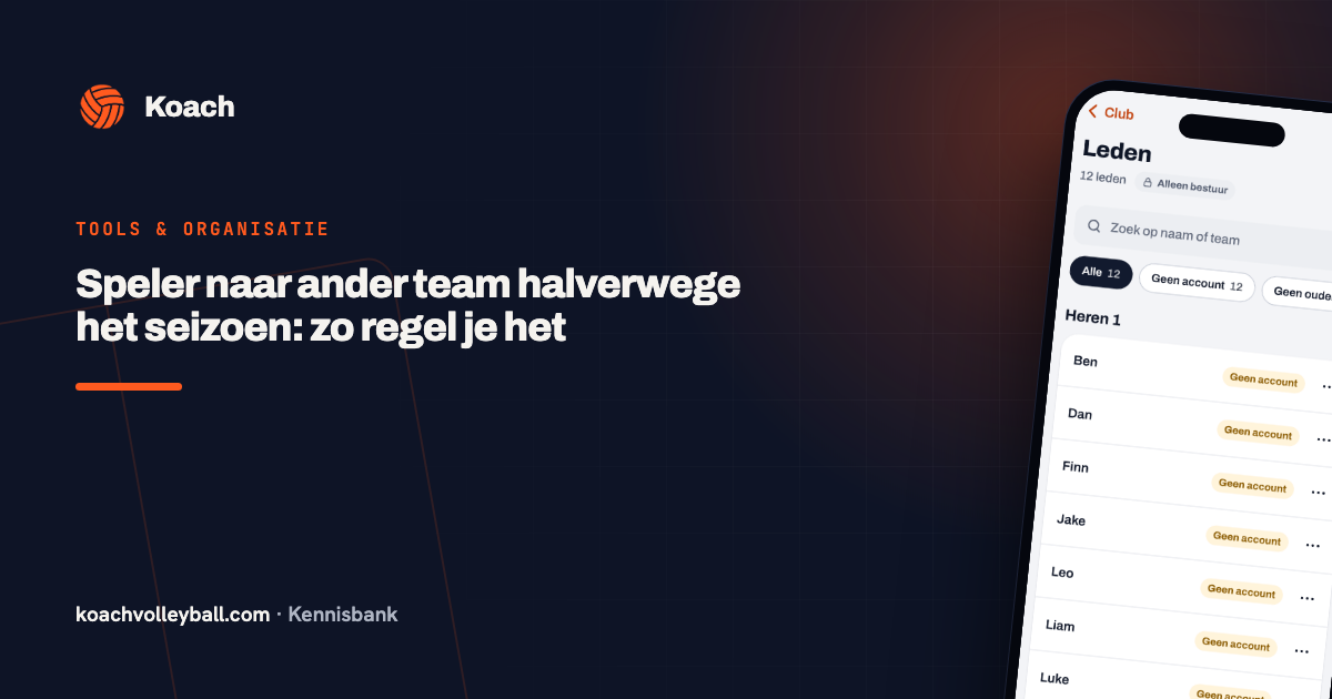 Speler naar ander team halverwege het seizoen: zo regel je het