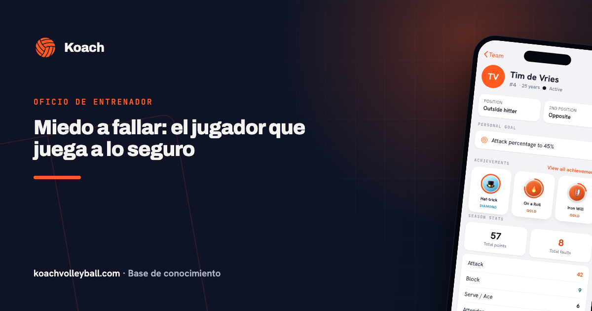 Miedo a fallar: el jugador que juega a lo seguro