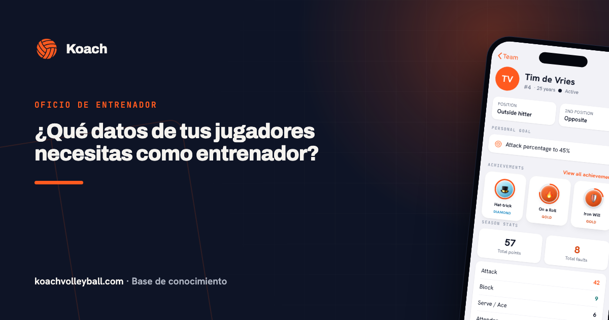 ¿Qué datos de tus jugadores necesitas como entrenador?