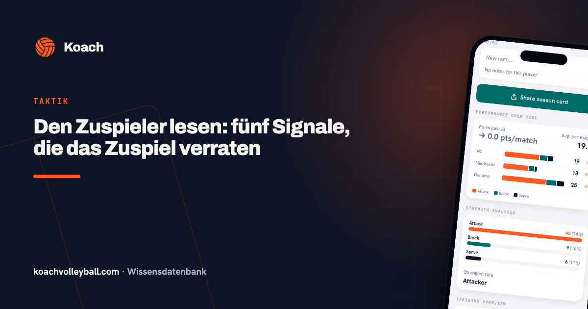 Den Zuspieler lesen: fünf Signale, die das Zuspiel verraten