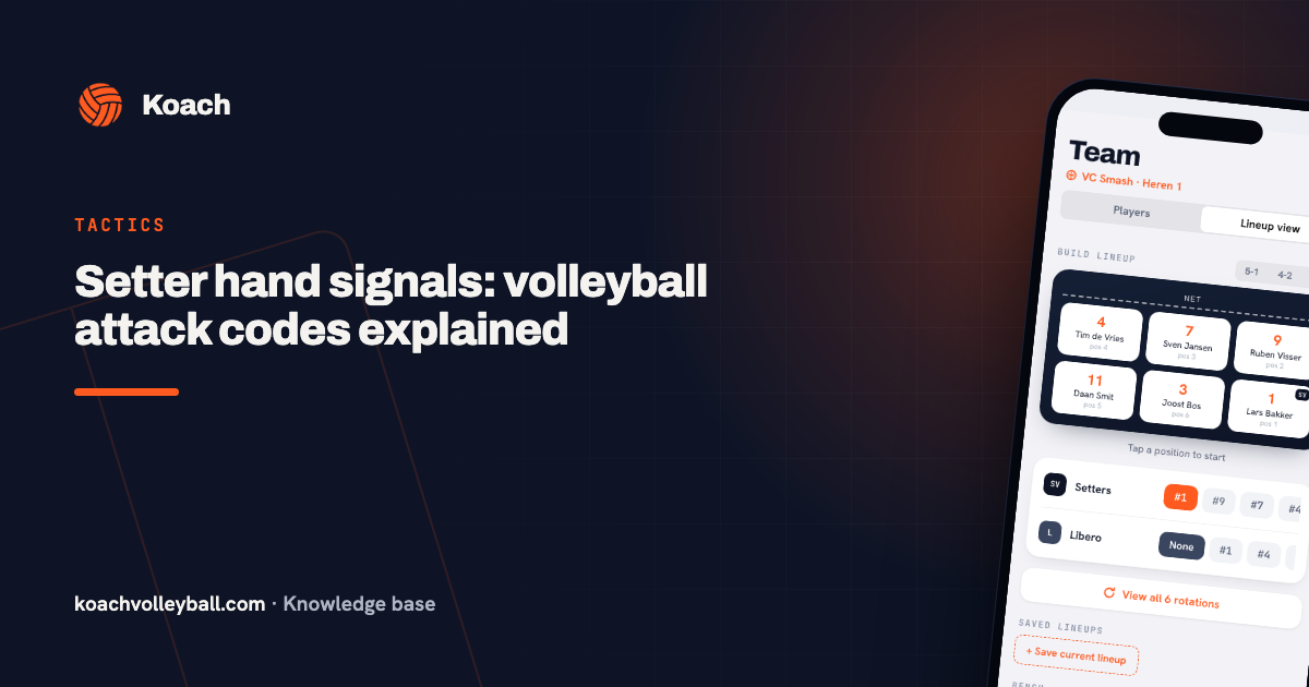 Setter hand signals: volleyball attack codes explained