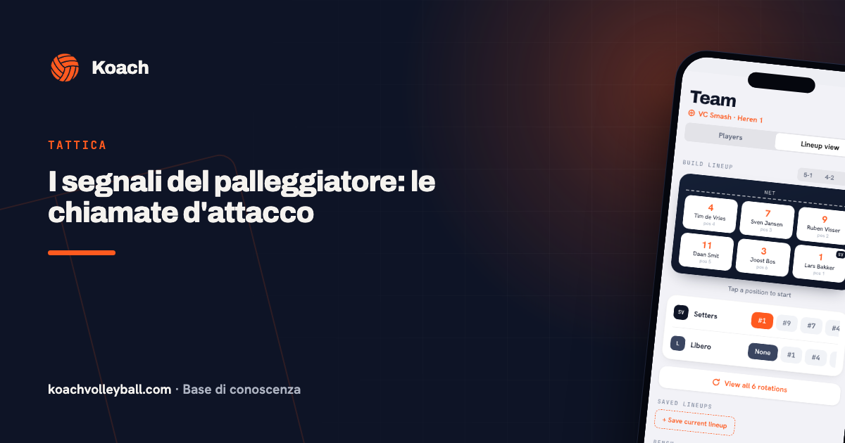 I segnali del palleggiatore: le chiamate d'attacco