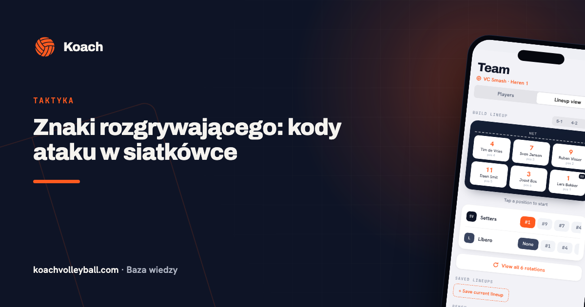 Znaki rozgrywającego: kody ataku w siatkówce