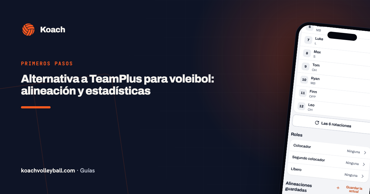 Alternativa a TeamPlus para voleibol: alineación y estadísticas