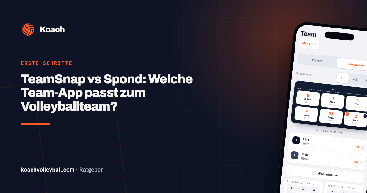 TeamSnap vs Spond: Welche Team-App passt zum Volleyballteam?