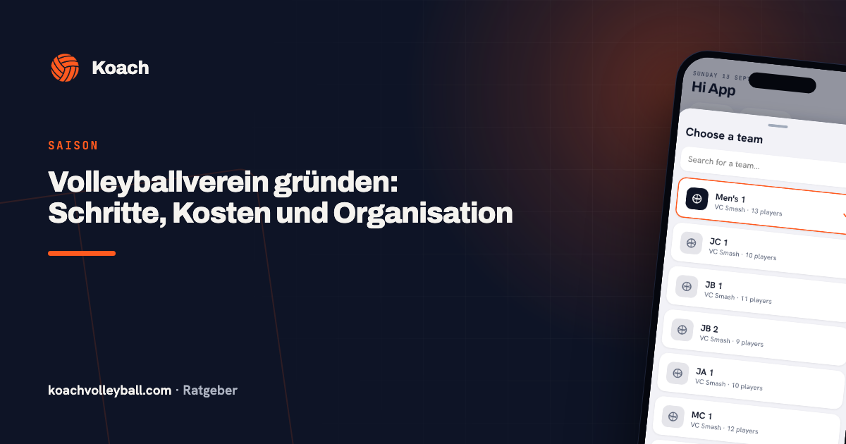 Volleyballverein gründen: Schritte, Kosten und Organisation