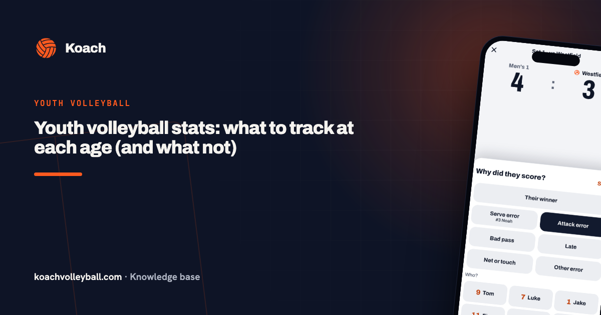 Youth volleyball stats: what to track at each age (and what not)