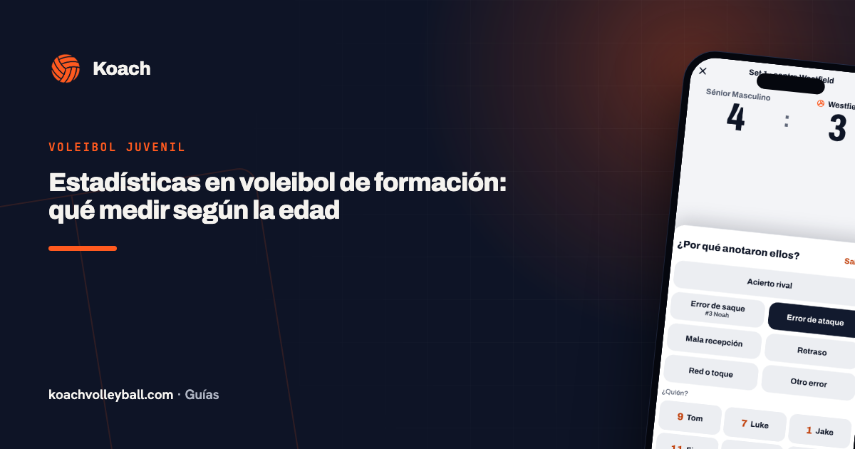 Estadísticas en voleibol de formación: qué medir según la edad