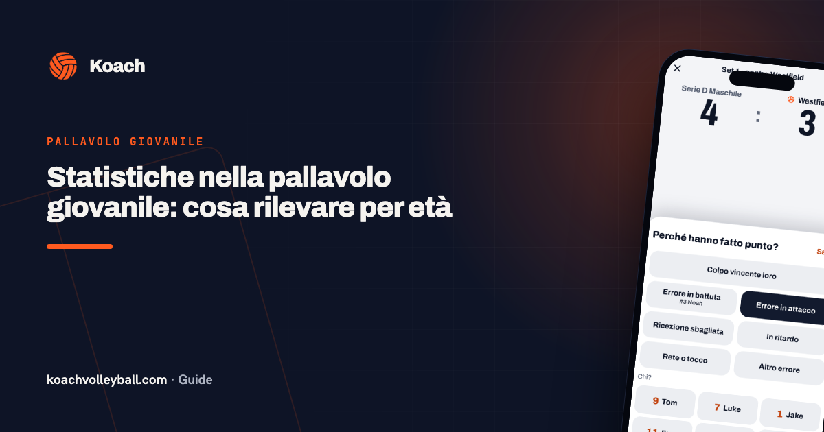 Statistiche nella pallavolo giovanile: cosa rilevare per età