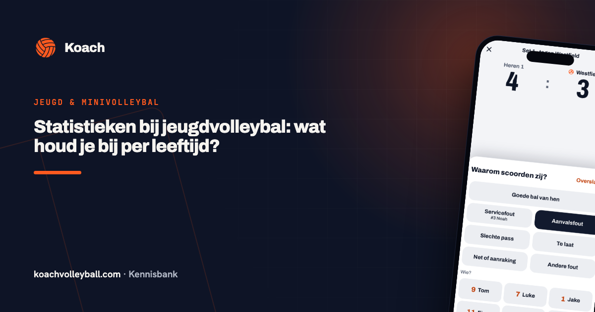 Statistieken bij jeugdvolleybal: wat houd je bij per leeftijd?