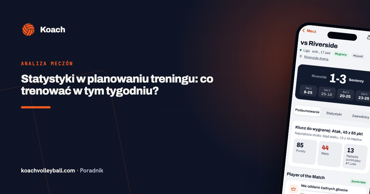 Statystyki w planowaniu treningu: co trenować w tym tygodniu?