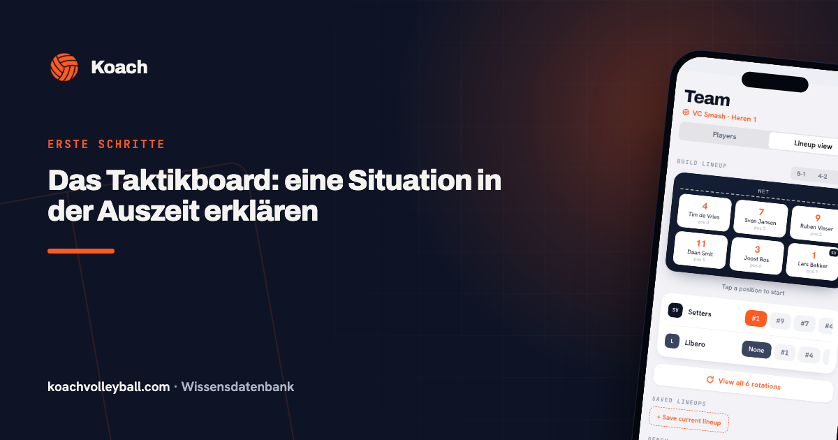 Das Taktikboard: eine Situation in der Auszeit erklären