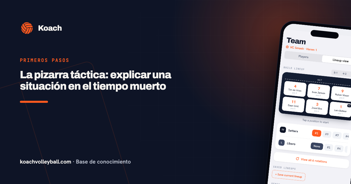 La pizarra táctica: explicar una situación en el tiempo muerto