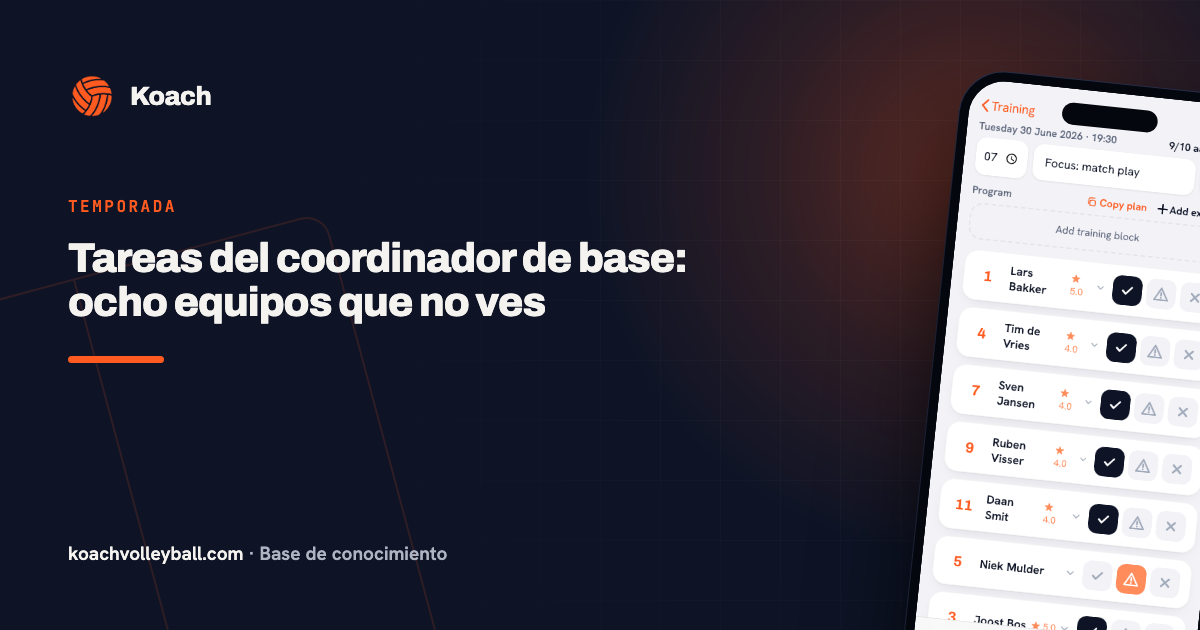 Tareas del coordinador de base: ocho equipos que no ves