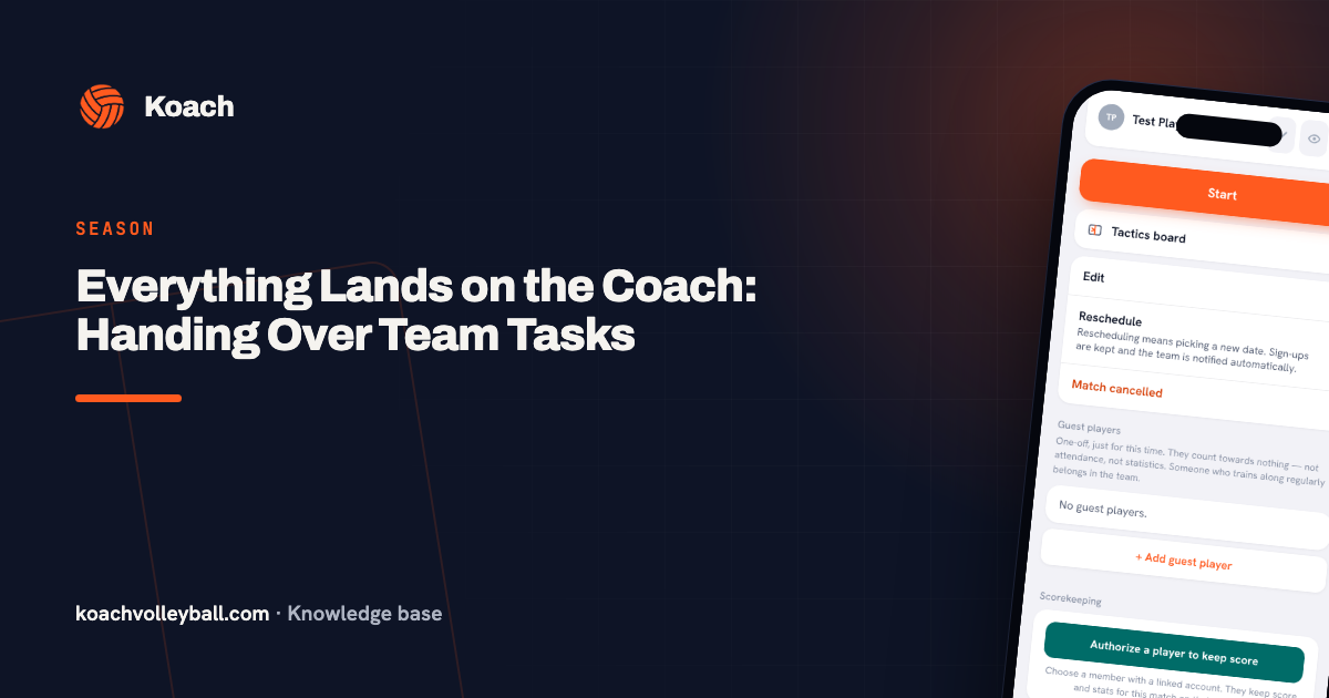 Everything Lands on the Coach: Handing Over Team Tasks