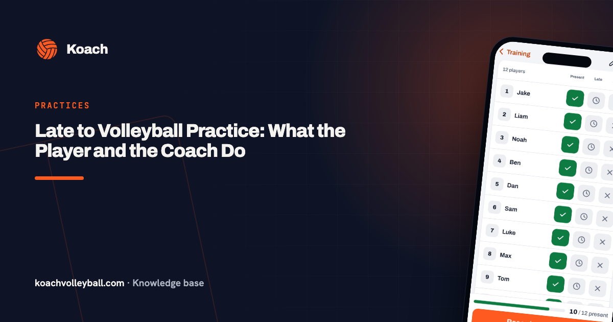 Late to Volleyball Practice: What the Player and the Coach Do