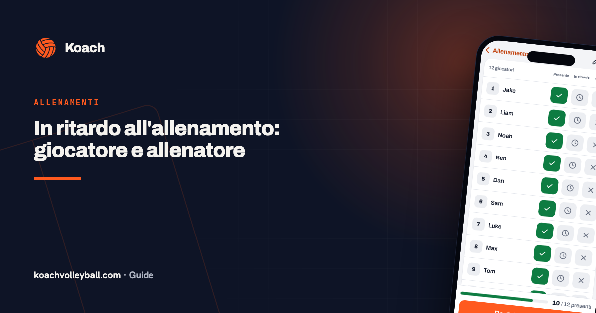 In ritardo all'allenamento: giocatore e allenatore