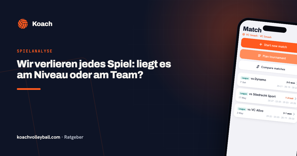 Wir verlieren jedes Spiel: liegt es am Niveau oder am Team?