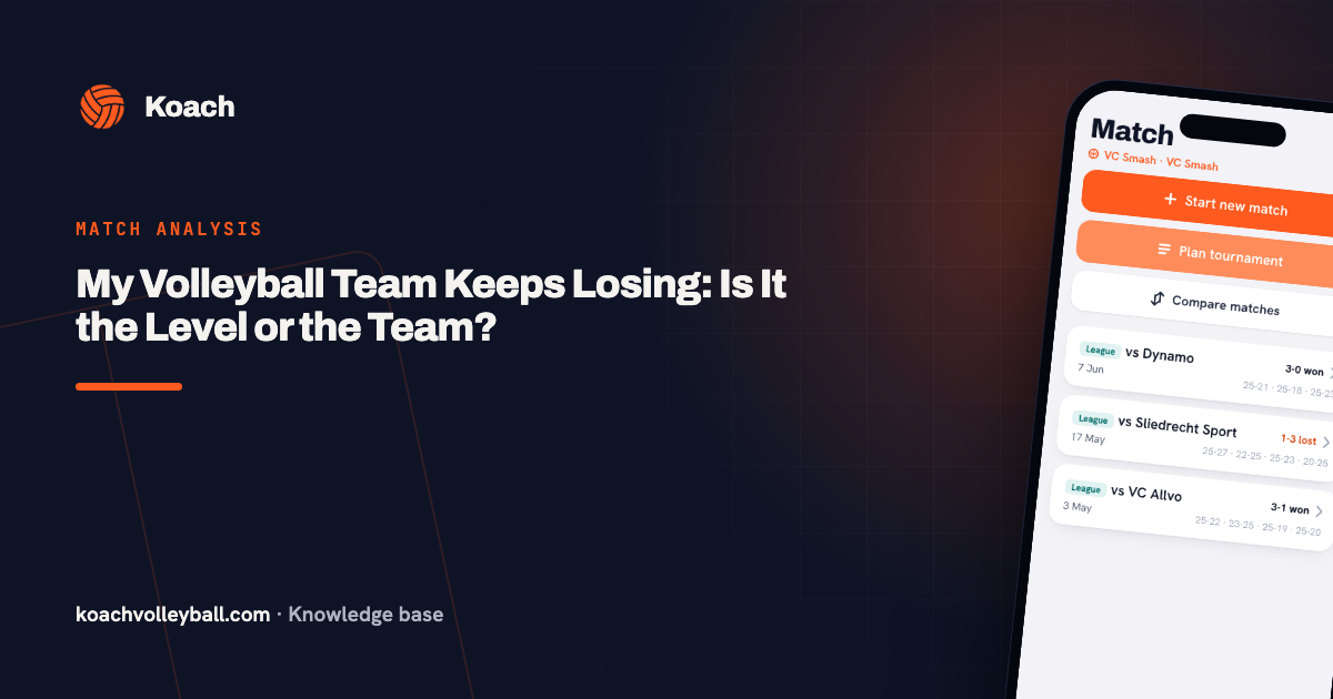 My Volleyball Team Keeps Losing: Is It the Level or the Team?