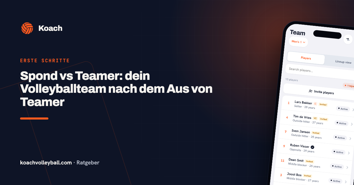 Spond vs Teamer: dein Volleyballteam nach dem Aus von Teamer