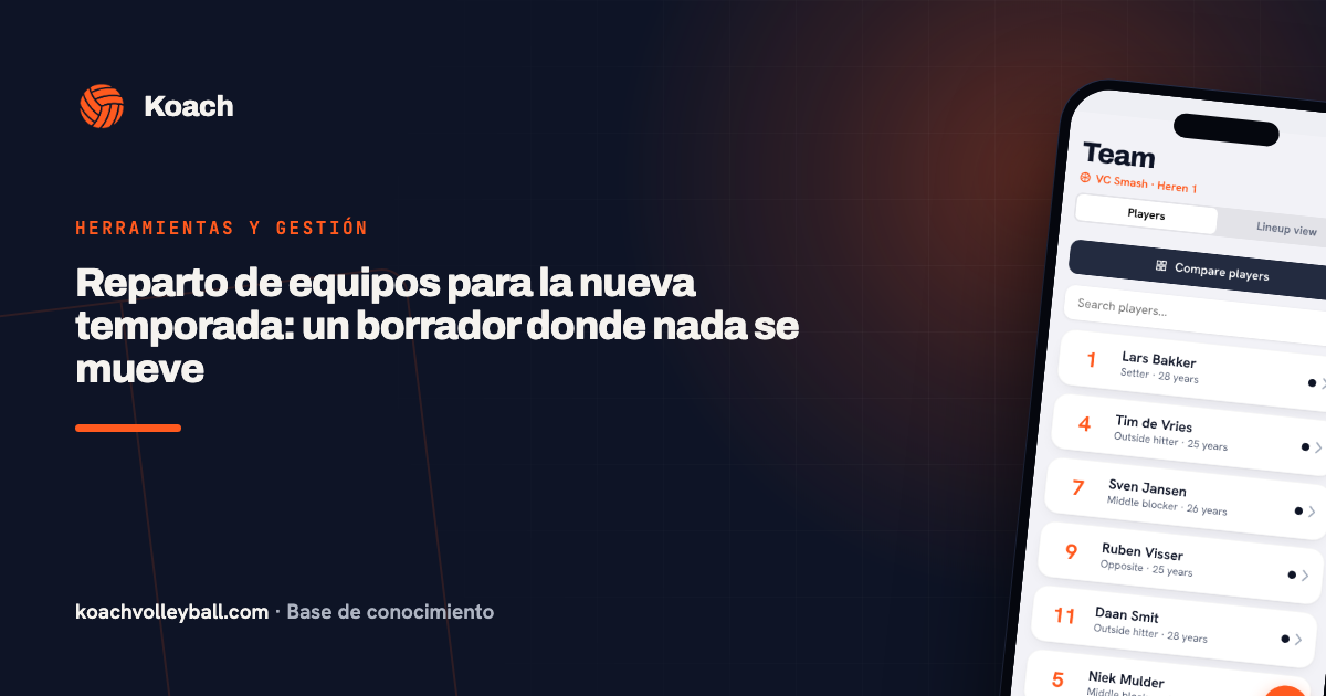 Reparto de equipos para la nueva temporada: un borrador donde nada se mueve